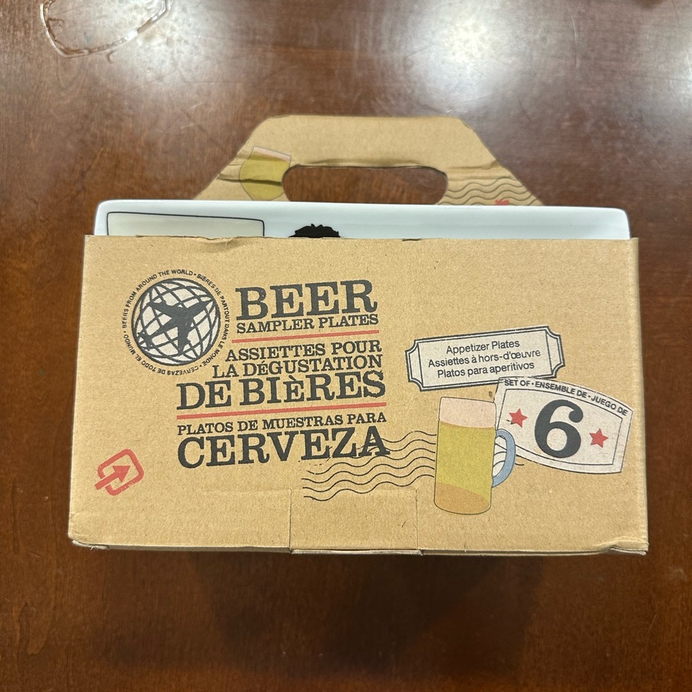 Crate&Barrel Beer Sampler Plates - Brown